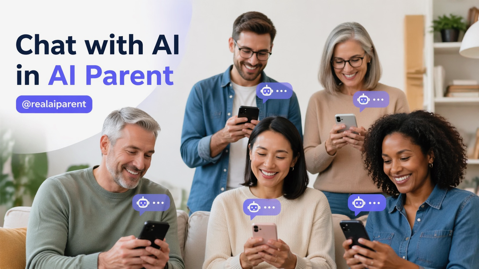 Parent using AI chat in AI Parent
