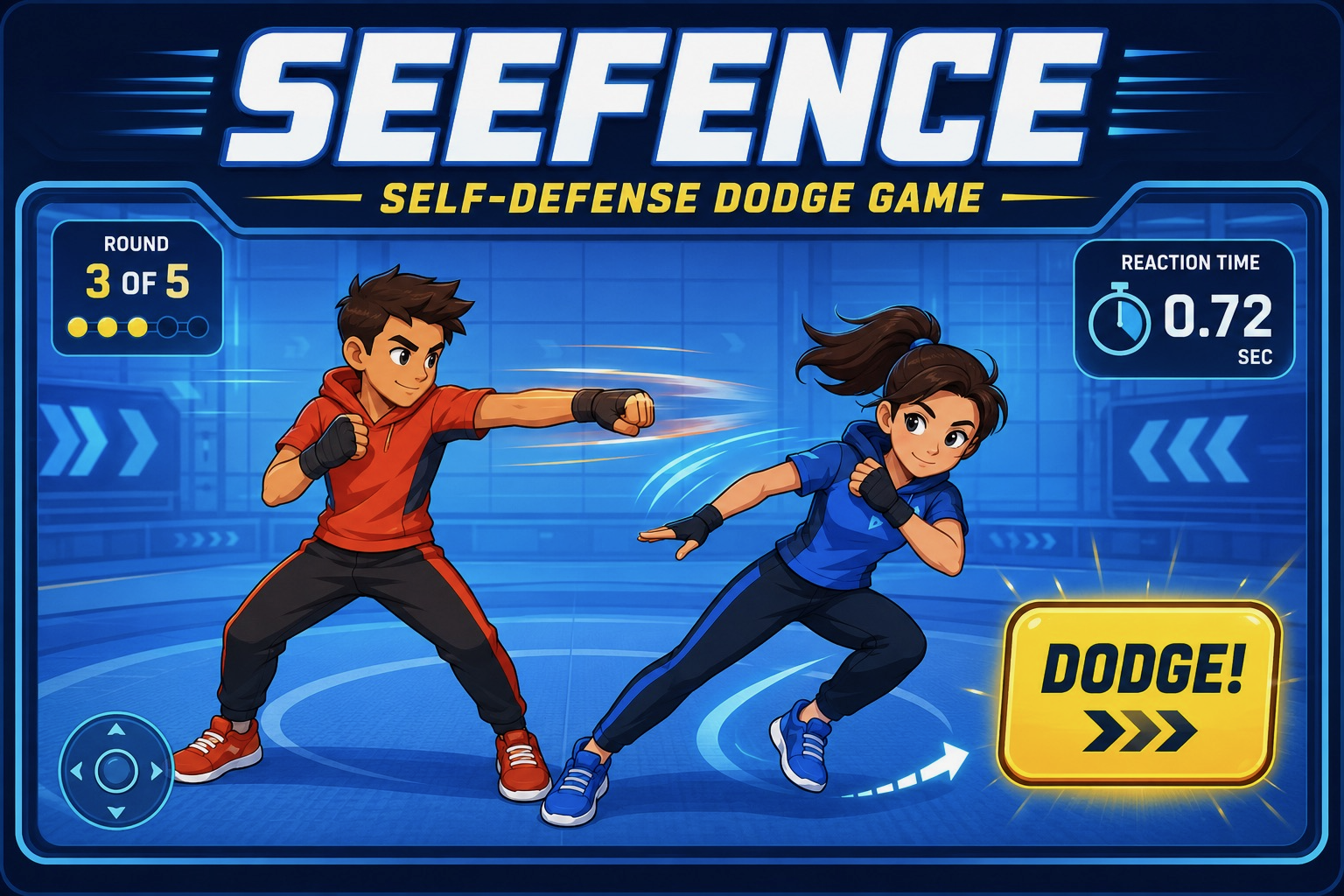 Seefence Self-Defense Dodge Game in AI Parent