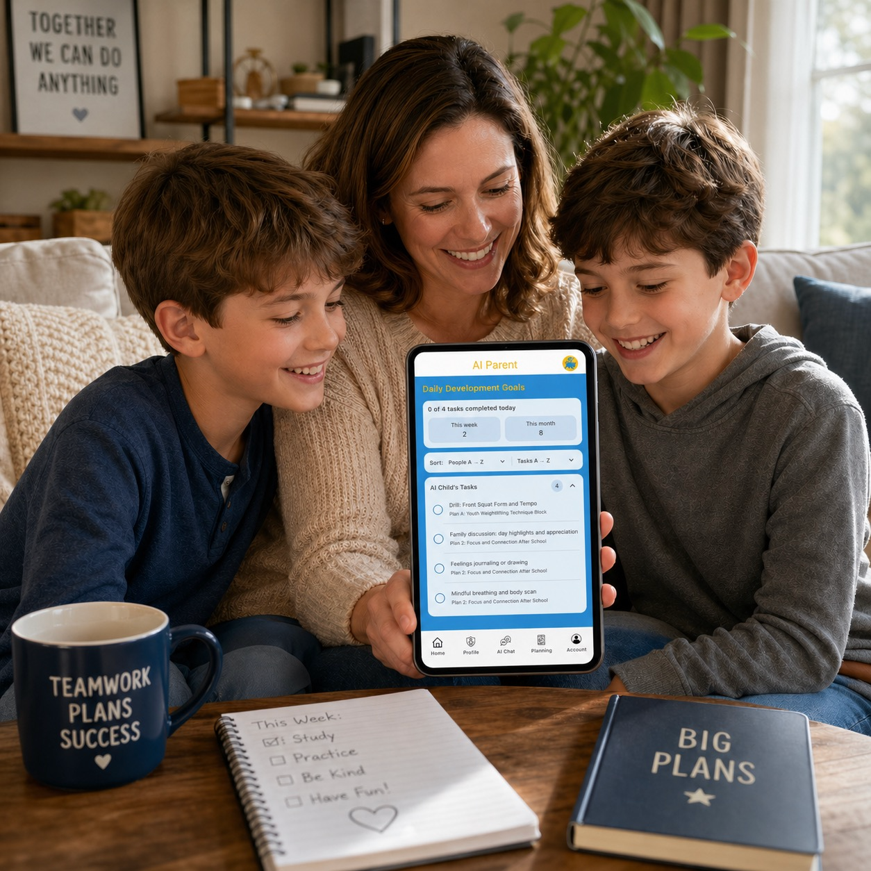 AI Parent planning screen
